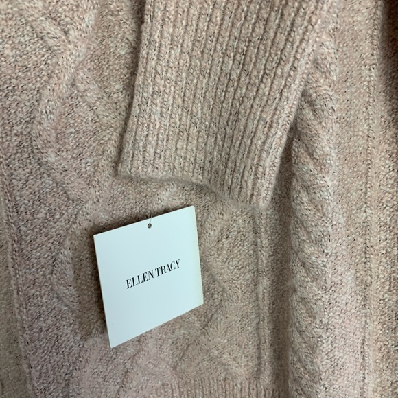 Ellen Tracy Chunky Turtle Neck Cable Knit Sweater - Picture 5 of 8